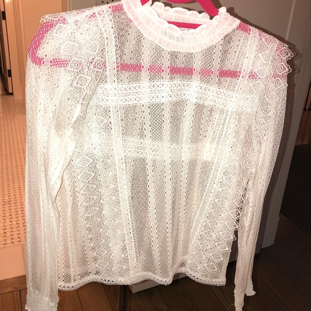 Long sleeve lace top